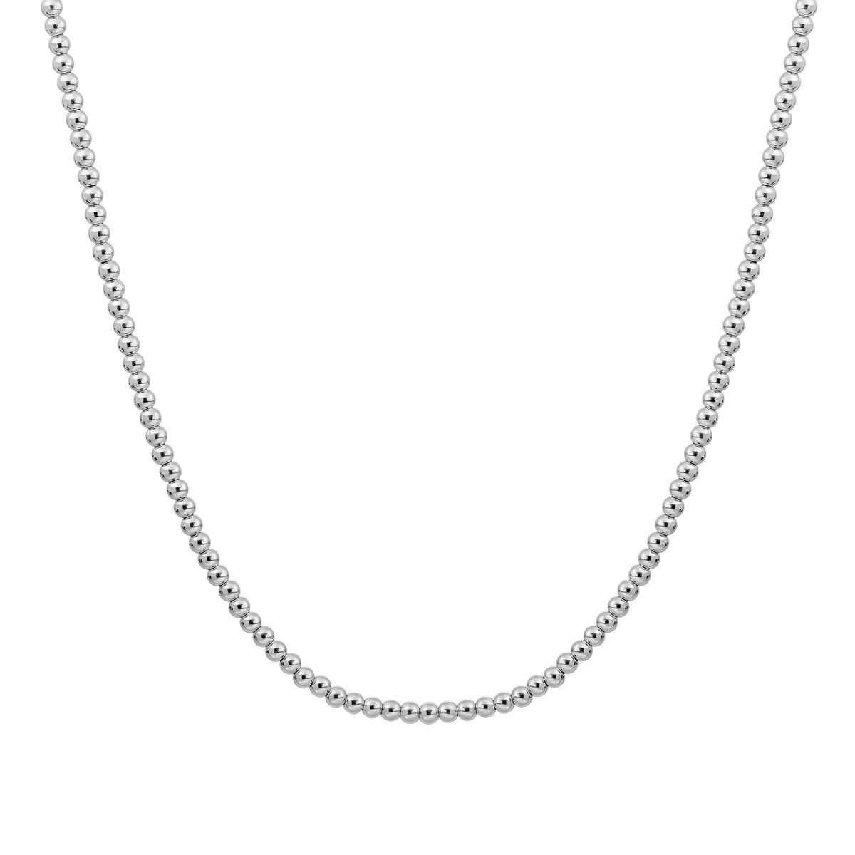 Sparkling Jewels Ketting | 3mm Silver - 42cm +2cm NLK-S-3MM - PansiteNederland.nl