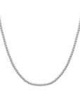 Sparkling Jewels Ketting | 3mm Silver - 42cm +2cm NLK-S-3MM - PansiteNederland.nl