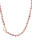 Sparkling Jewels Ketting - Pink Rhodonite NLK03G-G24, exclusief en kwalitatief hoogwaardig. Ontdek nu!