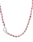 Sparkling Jewels Ketting - Pink Rhodonite NLK03S-G24, exclusief en kwalitatief hoogwaardig. Ontdek nu!