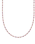 Sparkling Jewels Ketting Multi Gem 2mm Gold 42+2cm NLK04G-MULTI02