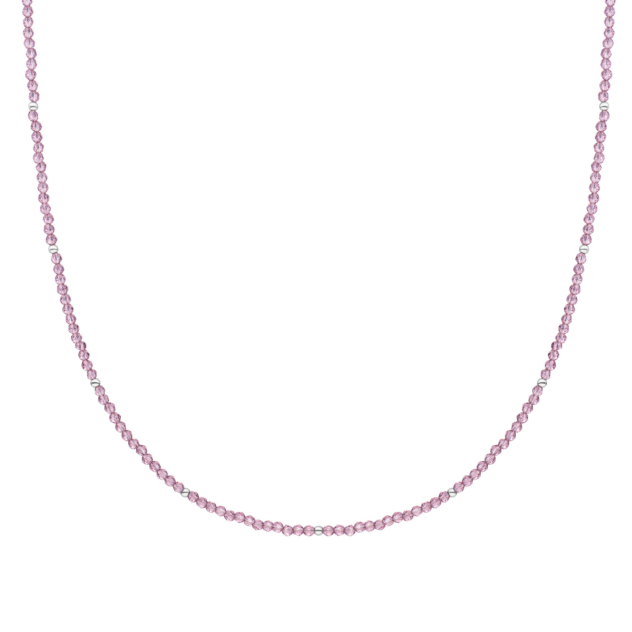 Sparkling Jewels Hanger Roze Kwarts NLK04S-G59 Goudkleurig
