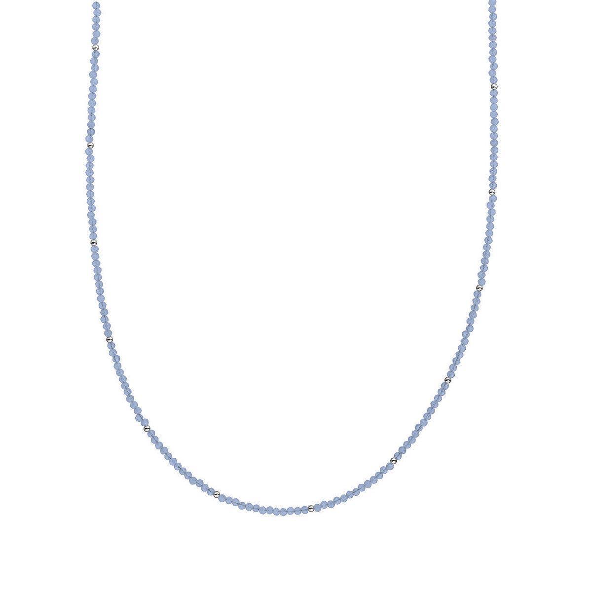 Sparkling Jewels Ketting Jade NLK04S-G68 Zilverkleurig