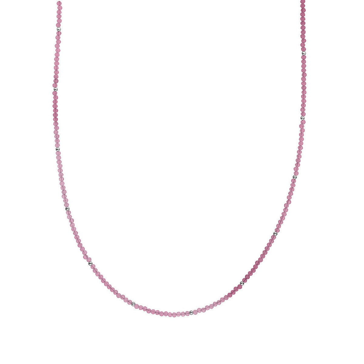 Sparkling Jewels Ketting Jade NLK04S-G69 Zilverkleurig