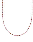 Sparkling Jewels Ketting Multi Gem 2mm Silver 42+2cm NLK04S-MULTI02