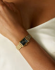 Rosefield horloge OBGSG-O61 Octagon XS Black Sunray Steel Gold - PansiteNederland.nl