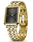 Rosefield horloge OBGSG-O61 Octagon XS Black Sunray Steel Gold - PansiteNederland.nl