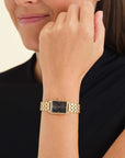 Rosefield horloge OBGSG-O61 Octagon XS Black Sunray Steel Gold - PansiteNederland.nl