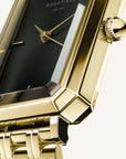 Rosefield horloge OBSSG-O47 The Elles Black Sunray Steel Gold