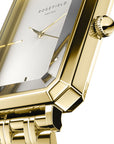 Rosefield horloge OCWSG-O40 The Octagon White Sunray Steel Gold