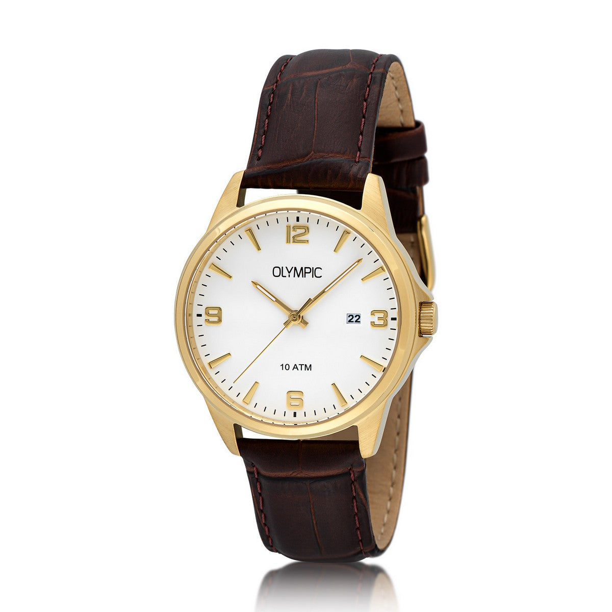 Olympic OL26HDL015 GLENN Horloge - Double - Leer - Wit, exclusief en kwalitatief hoogwaardig. Ontdek nu!