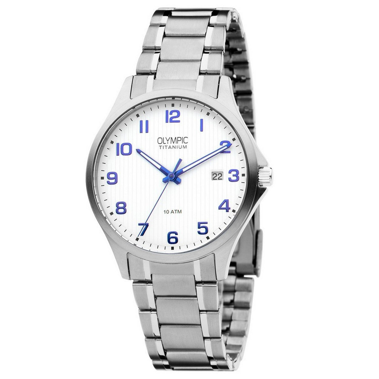 Olympic OL26HTT212 FERRARA - Horloge - Titanium - Titanium - Wit - Mat - 40mm - PansiteNederland.nl