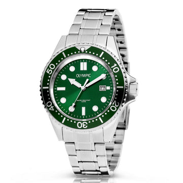 Olympic OL72HSS292 KAI Horloge - Staal - Bracelet - Groen, exclusief en kwalitatief hoogwaardig. Ontdek nu!