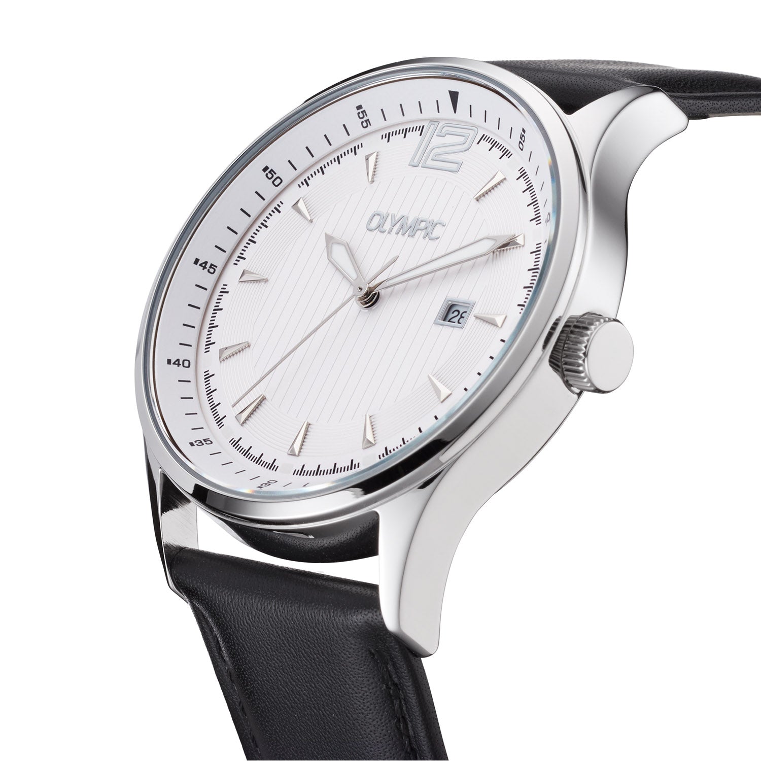 Olympic OL75HSL003 Senne Horloge Heren Staal 43mm