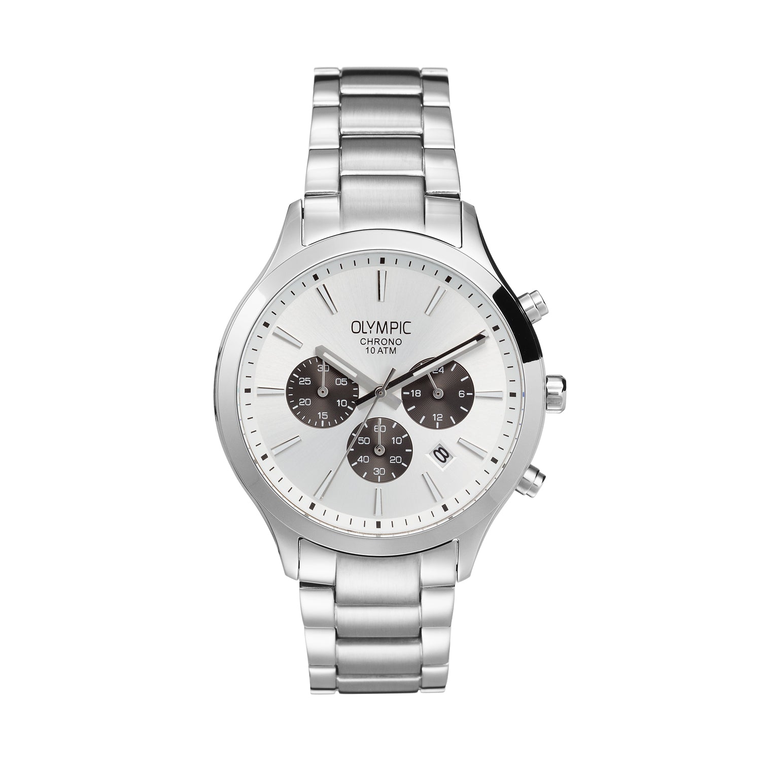 Olympic Horloge OL88HSS007 Zilver 42mm zilverkleurig