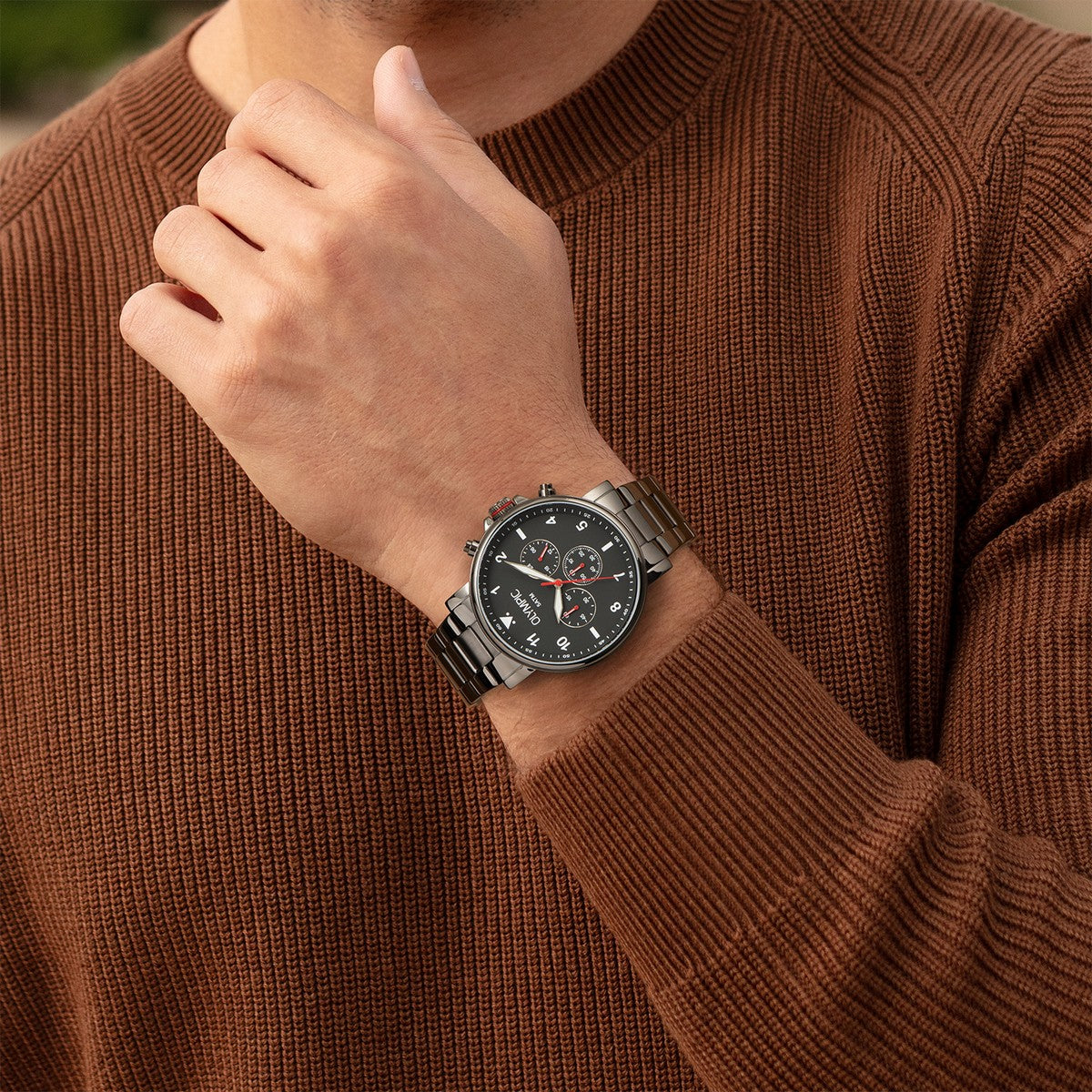 Olympic OL89HGG002 Jack Horloge Heren Staal 44mm, exclusief en kwalitatief hoogwaardig. Ontdek nu!