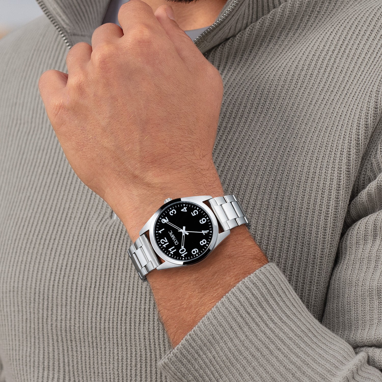 Olympic OL89HSS079 Marcel heren horloge Staal - 38mm - PansiteNederland.nl