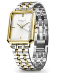 Rosefield horloge OWDSG-O62 Octagon XS White Sunray Steel Duotone Silver Gold - PansiteNederland.nl