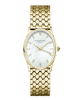 Rosefield horloge OWGSG-OV01 The Oval White MOP Steel Gold