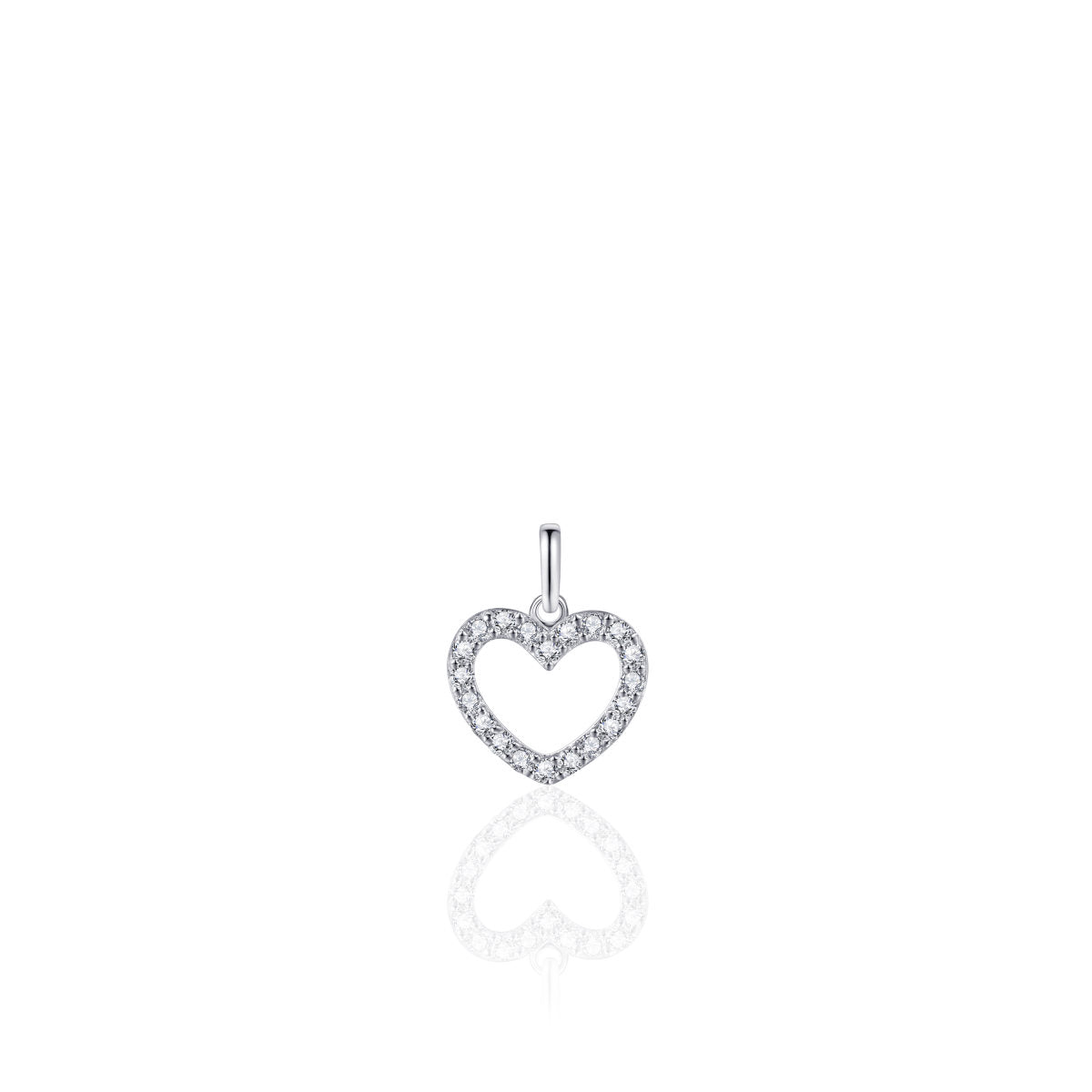 Gisser Hanger Zilver Gerhodineerd Zirkonia Wit – P1053