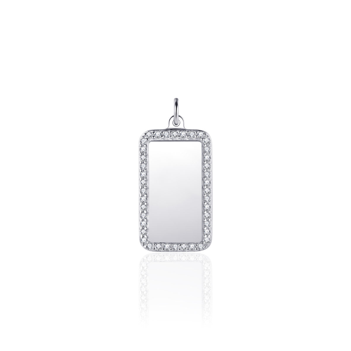 Gisser Hanger Zilver Gerhodineerd Zirkonia Wit – P1063