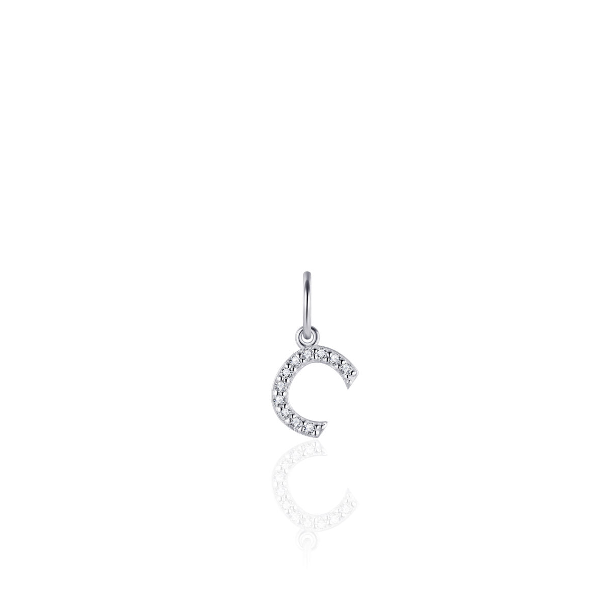 Gisser Hanger Zilver Gerhodineerd Zirkonia Wit – P1080/C