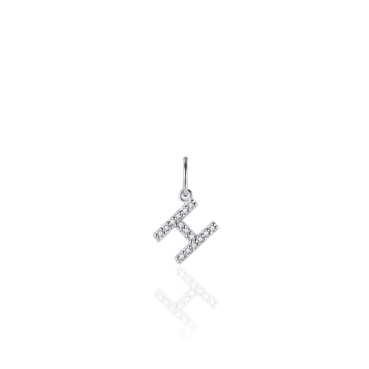 Gisser Hanger Zilver Gerhodineerd Zirkonia Wit – P1080/H