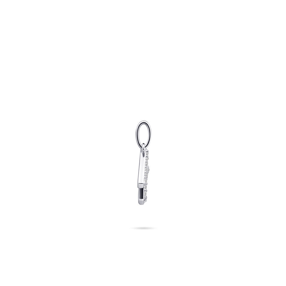 Gisser Hanger Zilver Gerhodineerd Zirkonia Wit – P1080/K – foto 3