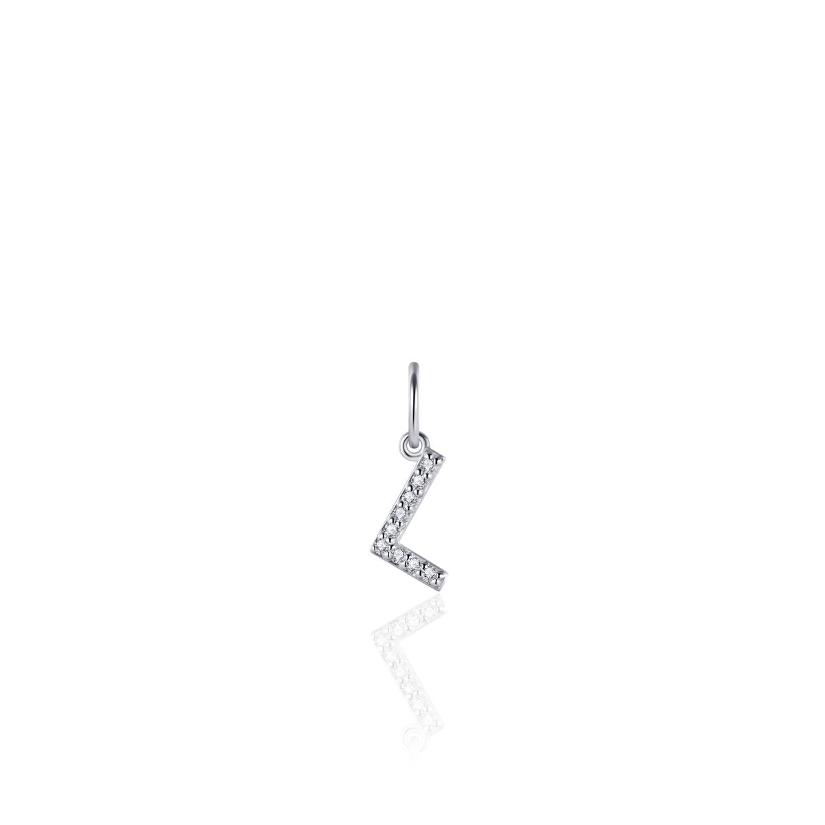 Gisser Hanger Zilver Gerhodineerd Zirkonia Wit – P1080/L