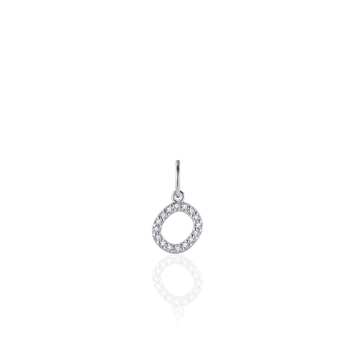 Gisser Hanger Zilver Gerhodineerd Zirkonia Wit – P1080/O