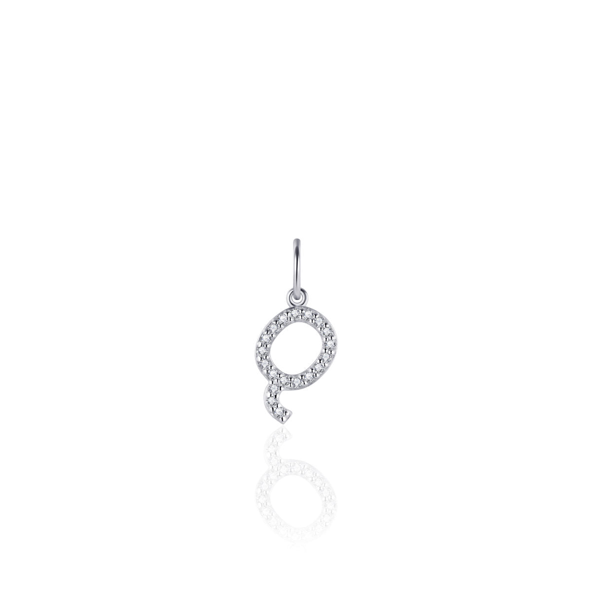 Gisser Hanger Zilver Gerhodineerd Zirkonia Wit – P1080/Q