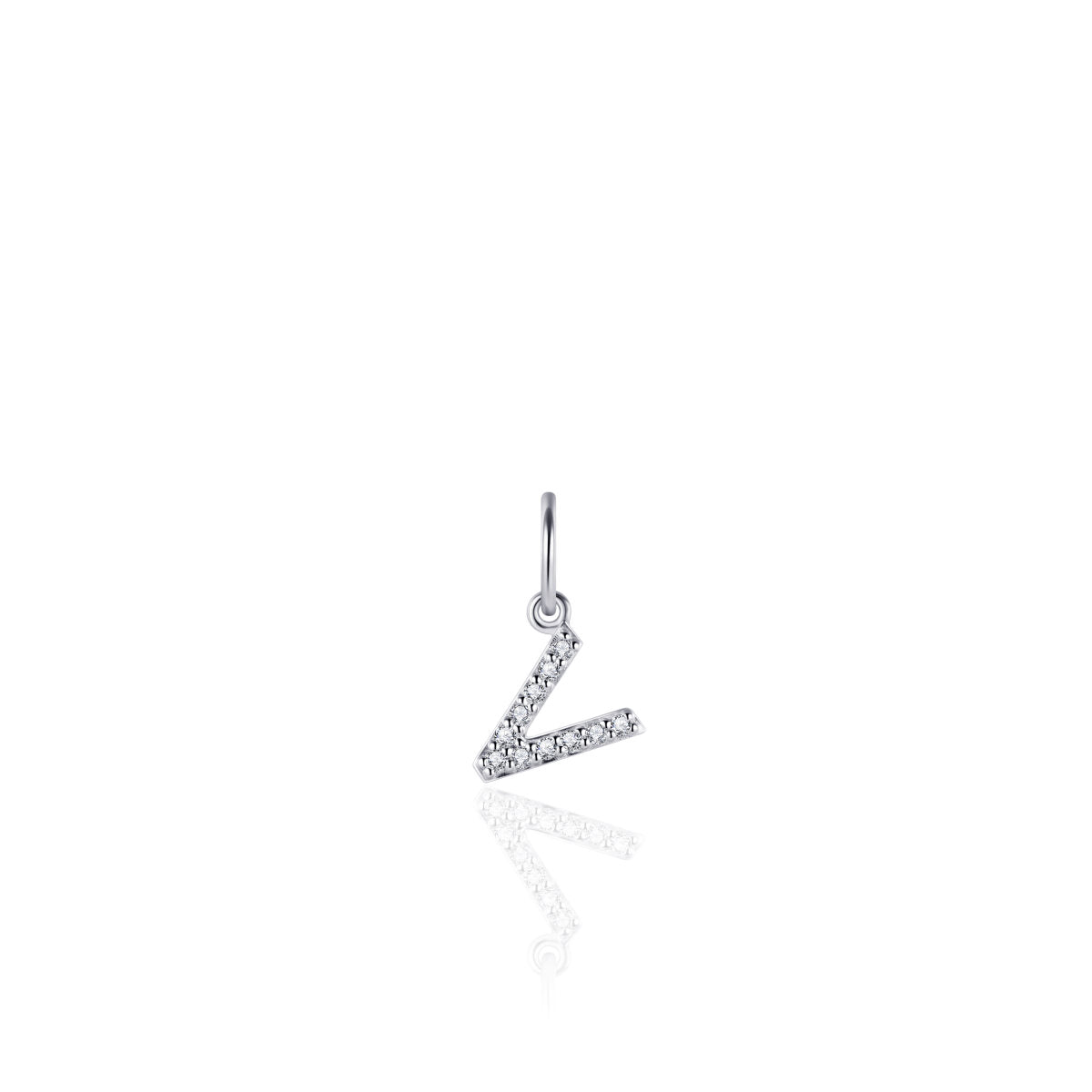Gisser Hanger Zilver Gerhodineerd Zirkonia Wit – P1080/V