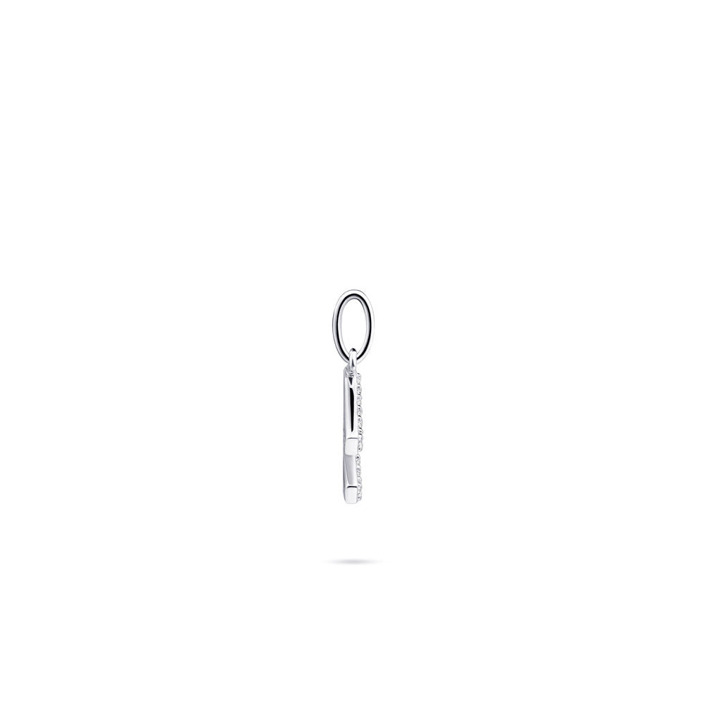 Gisser Hanger Zilver Gerhodineerd Zirkonia Wit – P1080/W – foto 3