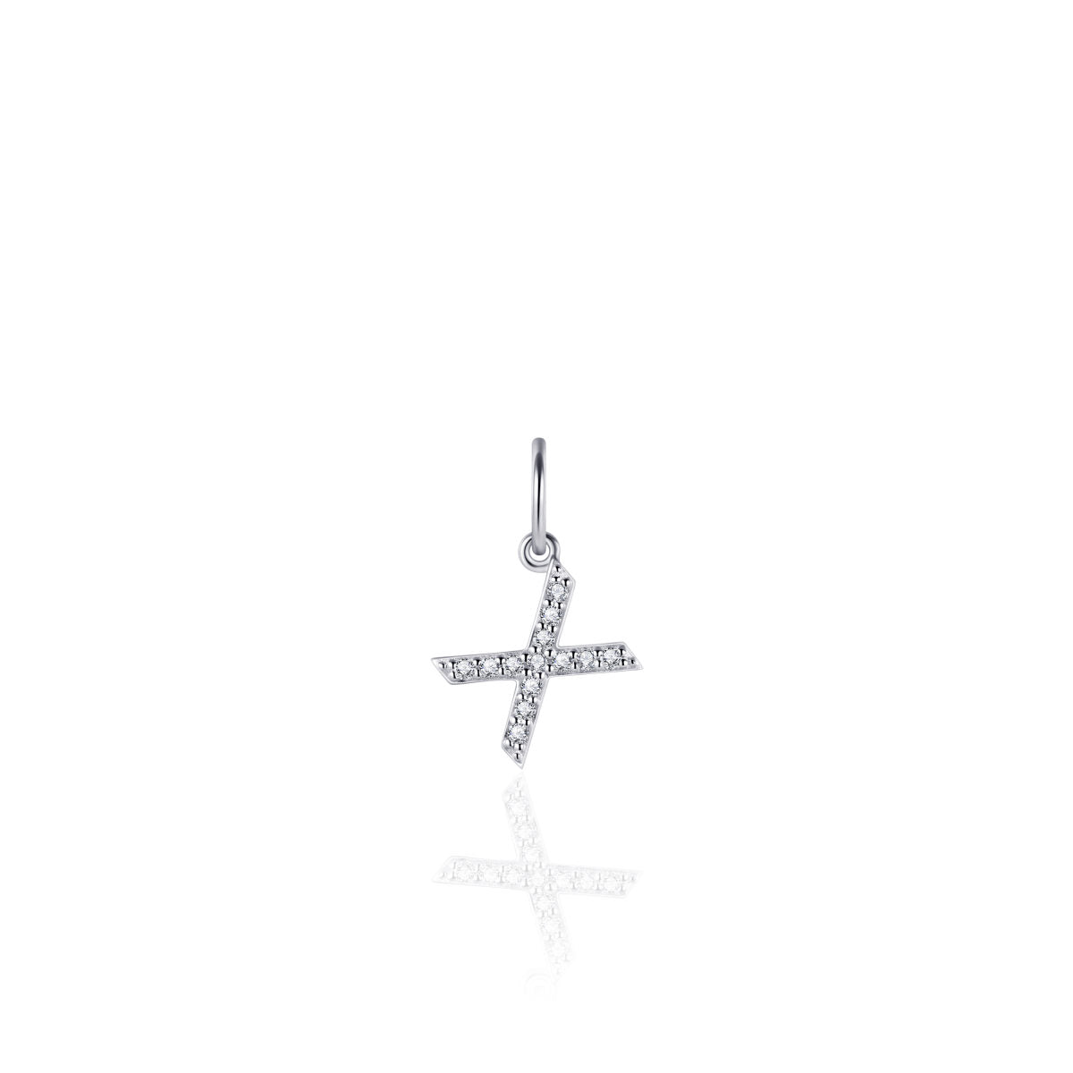 Gisser Hanger Zilver Gerhodineerd Zirkonia Wit – P1080/X
