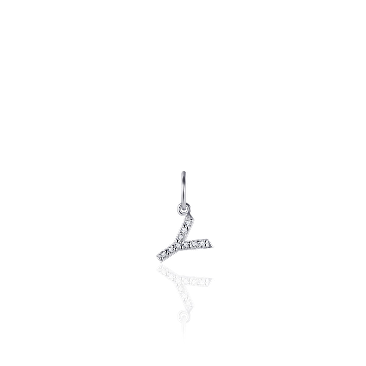 Gisser Hanger Zilver Gerhodineerd Zirkonia Wit – P1080/Y