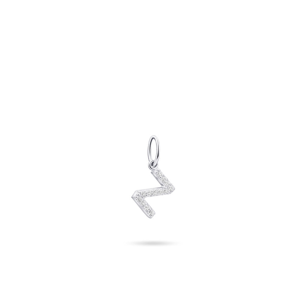 Gisser Hanger Zilver Gerhodineerd Zirkonia Wit – P1080/Z – foto 2