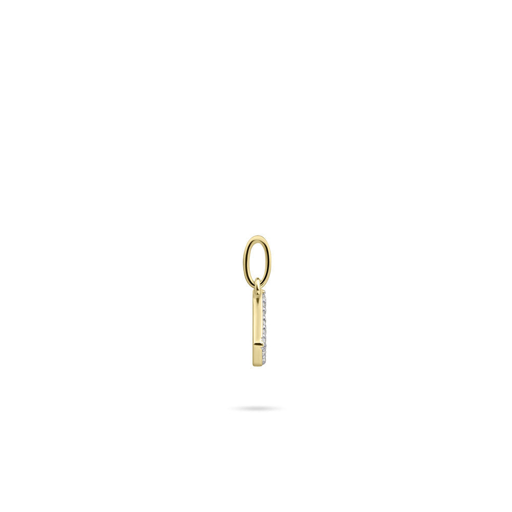 Gisser Hanger Zilver Geel Verguld Zirkonia Wit – P1080Y/B – foto 3