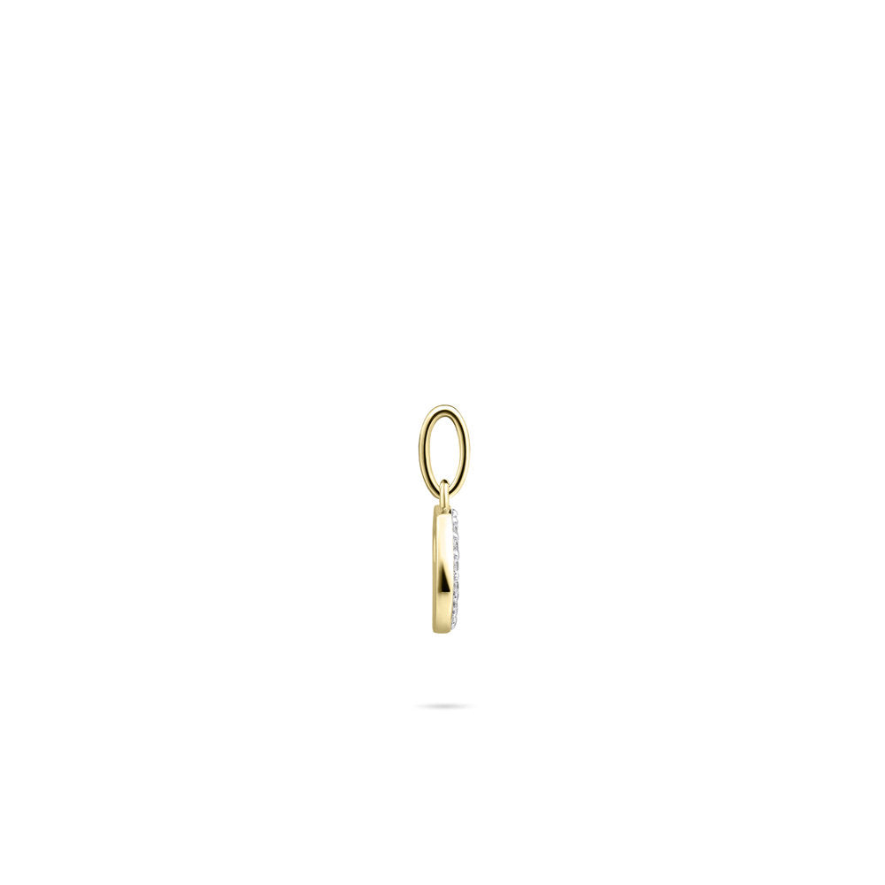 Gisser Hanger Zilver Geel Verguld Zirkonia Wit – P1080Y/C – foto 3