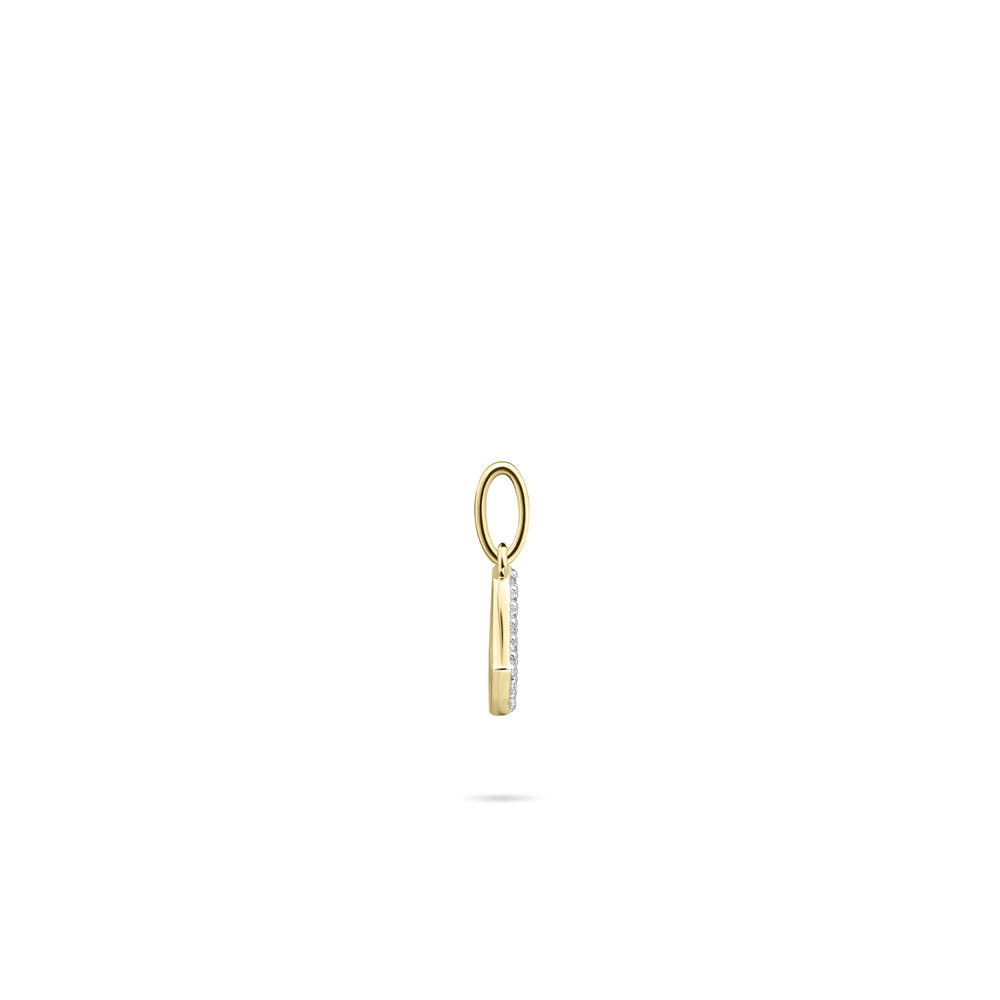 Gisser Hanger Zilver Geel Verguld Zirkonia Wit – P1080Y/D – foto 3