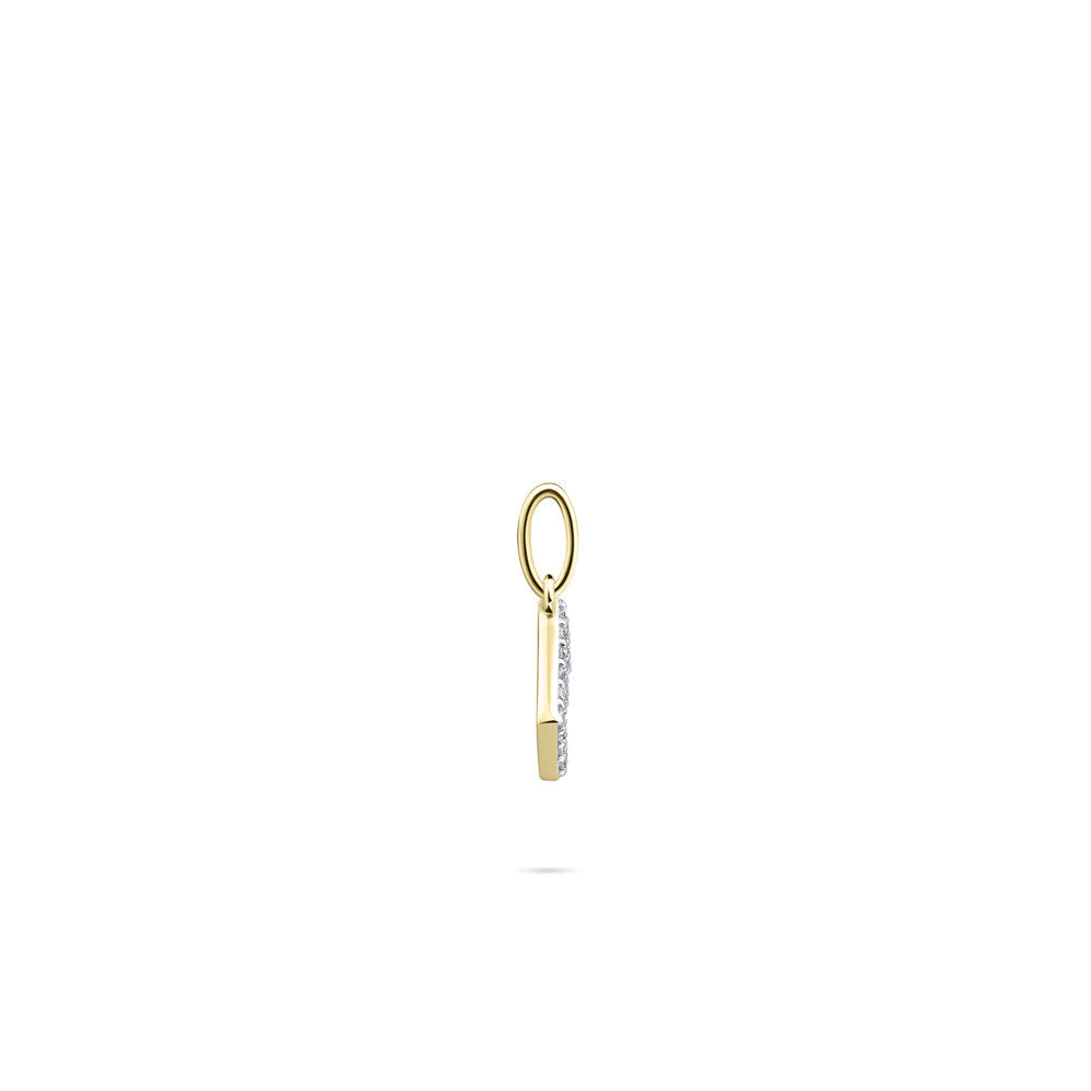 Gisser Hanger Zilver Geel Verguld Zirkonia Wit – P1080Y/E – foto 3