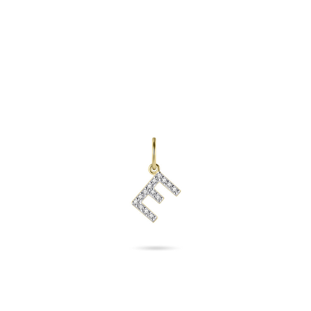 Gisser Hanger Zilver Geel Verguld Zirkonia Wit – P1080Y/E