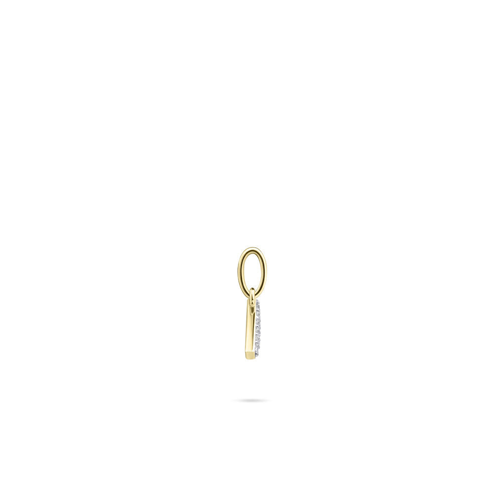 Gisser Hanger Zilver Geel Verguld Zirkonia Wit – P1080Y/F – foto 3