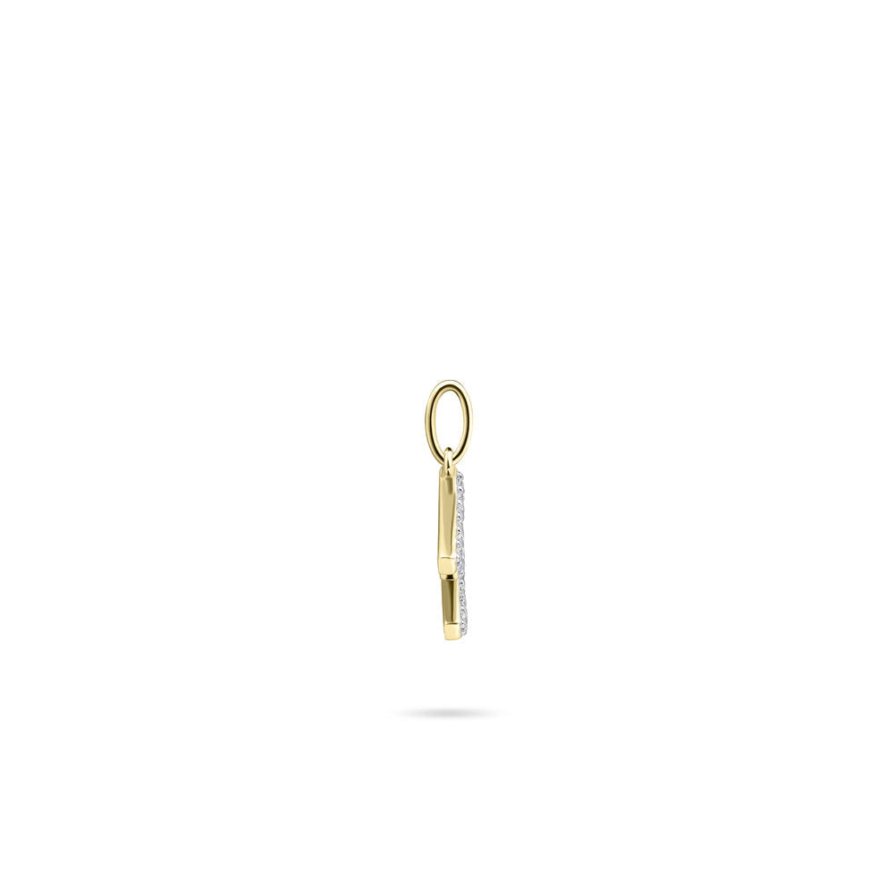 Gisser Hanger Zilver Geel Verguld Zirkonia Wit – P1080Y/M – foto 3