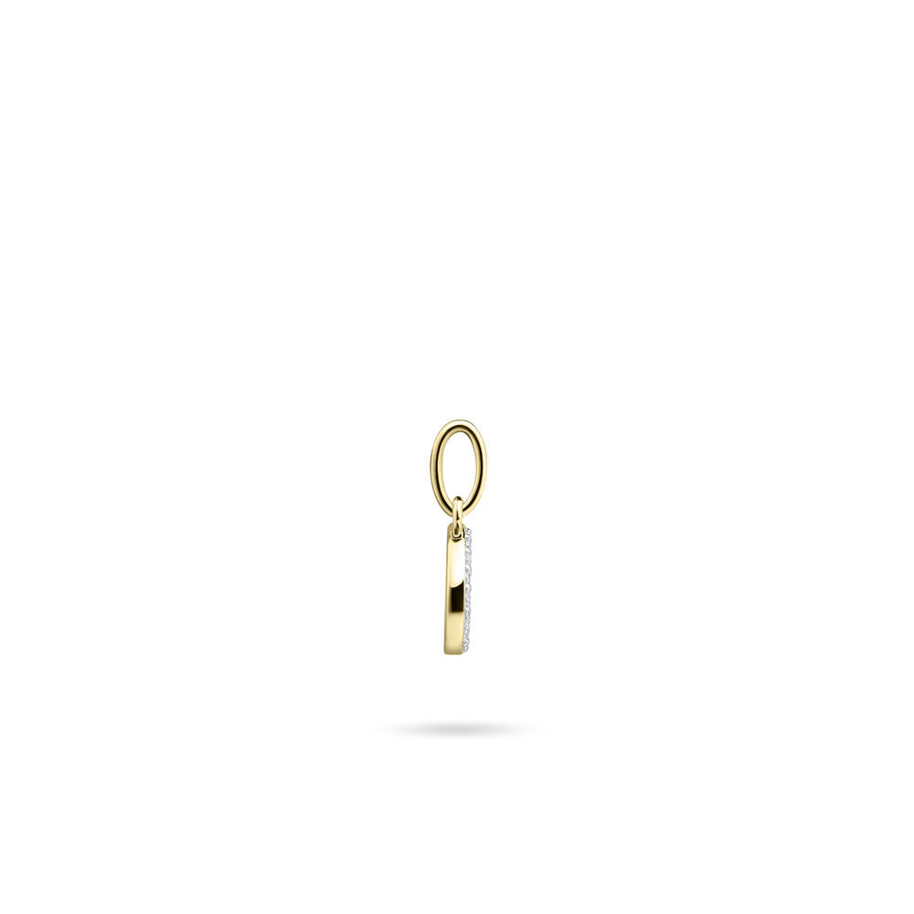 Gisser Hanger Zilver Geel Verguld Zirkonia Wit – P1080Y/O – foto 3