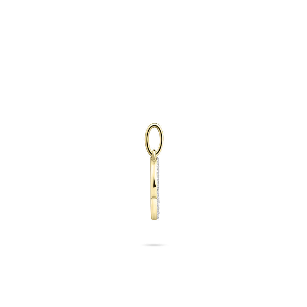 Gisser Hanger Zilver Geel Verguld Zirkonia Wit – P1080Y/Q – foto 3