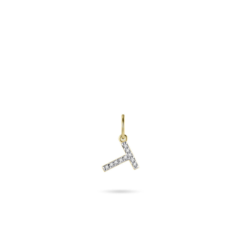 Gisser Hanger Zilver Geel Verguld Zirkonia Wit – P1080Y/T