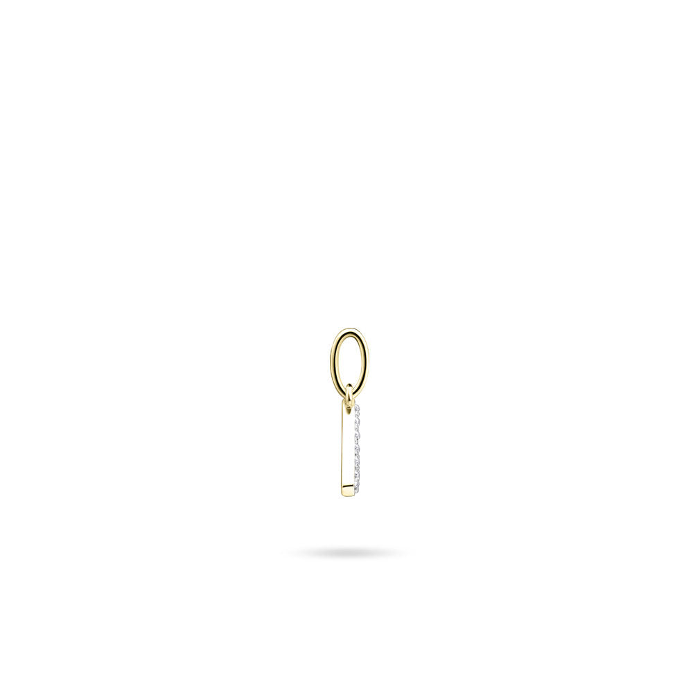 Gisser Hanger Zilver Geel Verguld Zirkonia Wit – P1080Y/V – foto 3