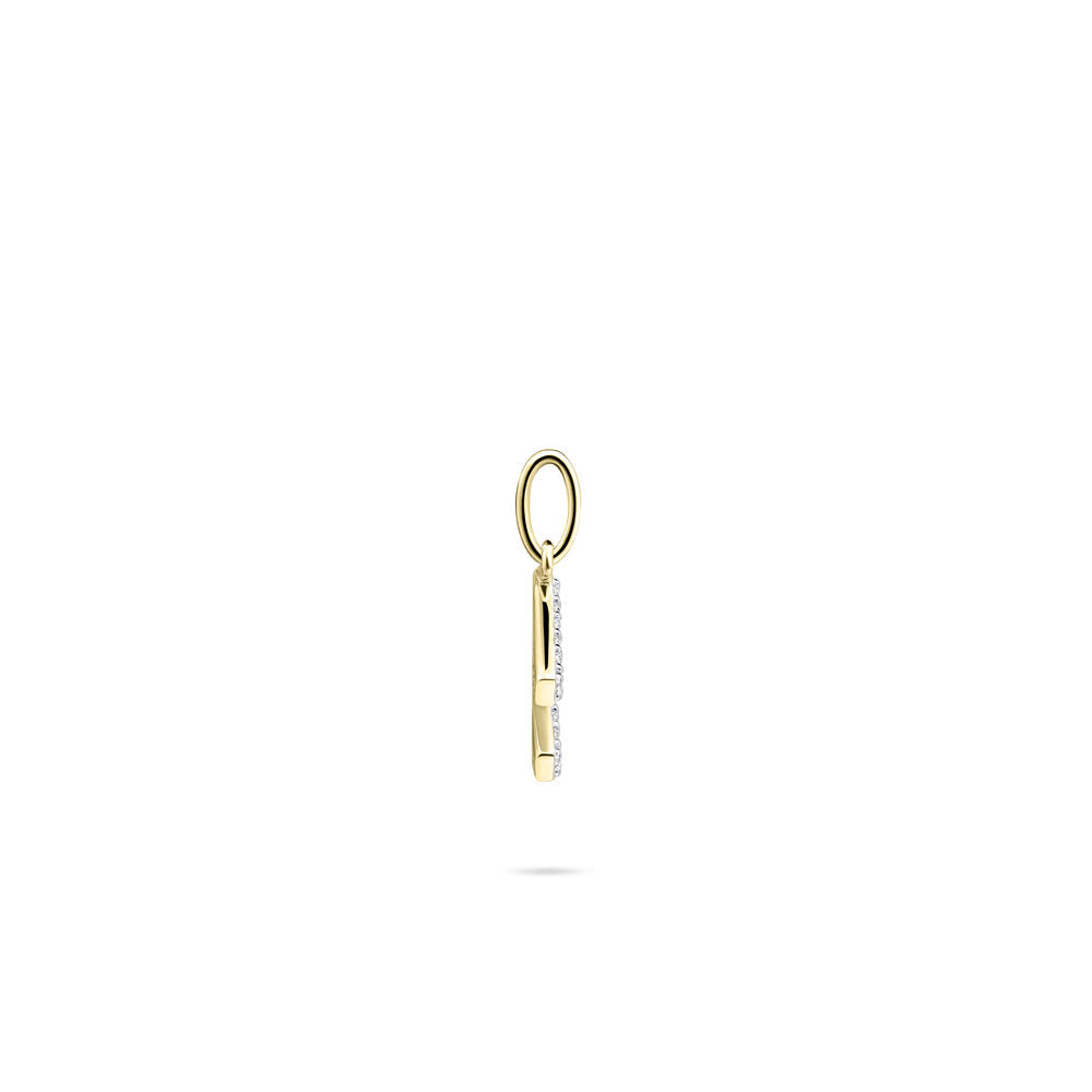 Gisser Hanger Zilver Geel Verguld Zirkonia Wit – P1080Y/W – foto 3