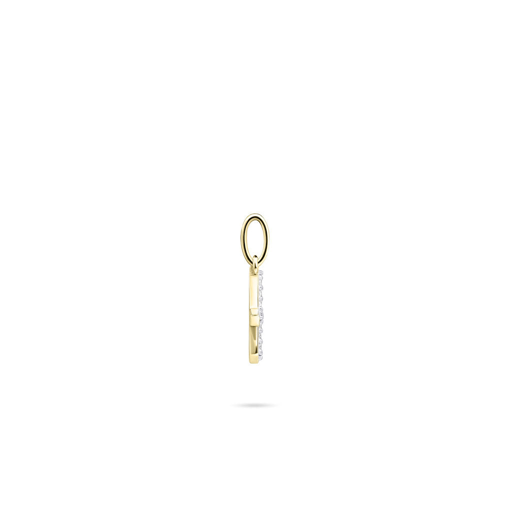 Gisser Hanger Zilver Geel Verguld Zirkonia Wit – P1080Y/X – foto 3