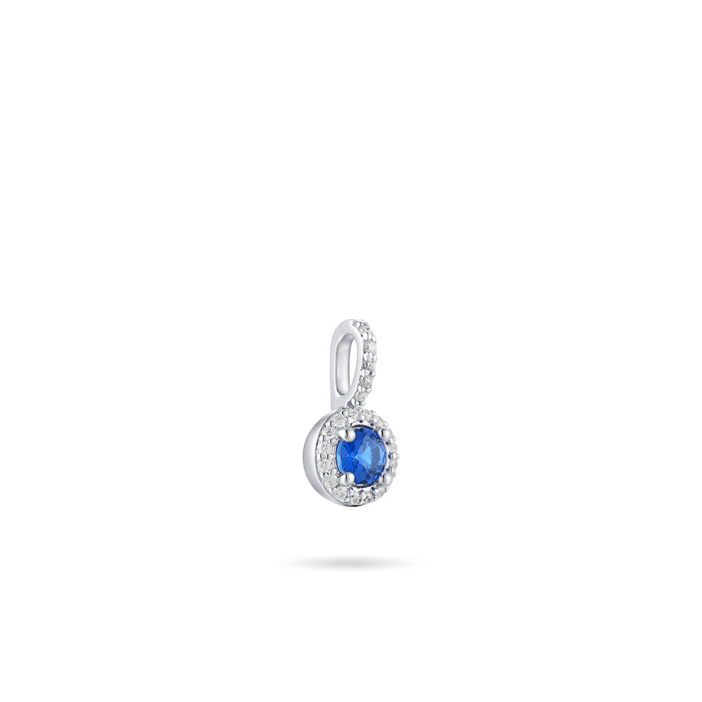 Gisser Hanger Zilver Gerhodineerd Zirkonia Blauw – P1090B – foto 2